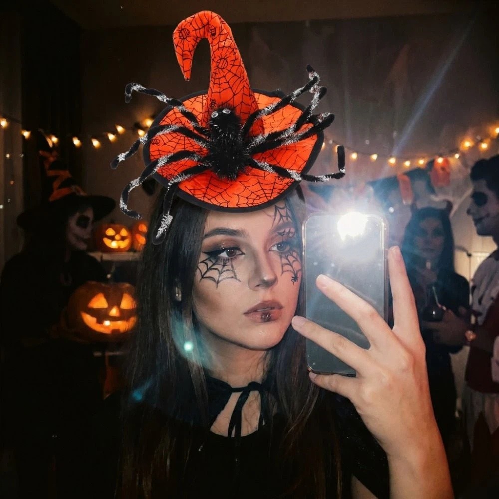 Party Hat Cone - Cute Spider Halloween Witch Hat Headband