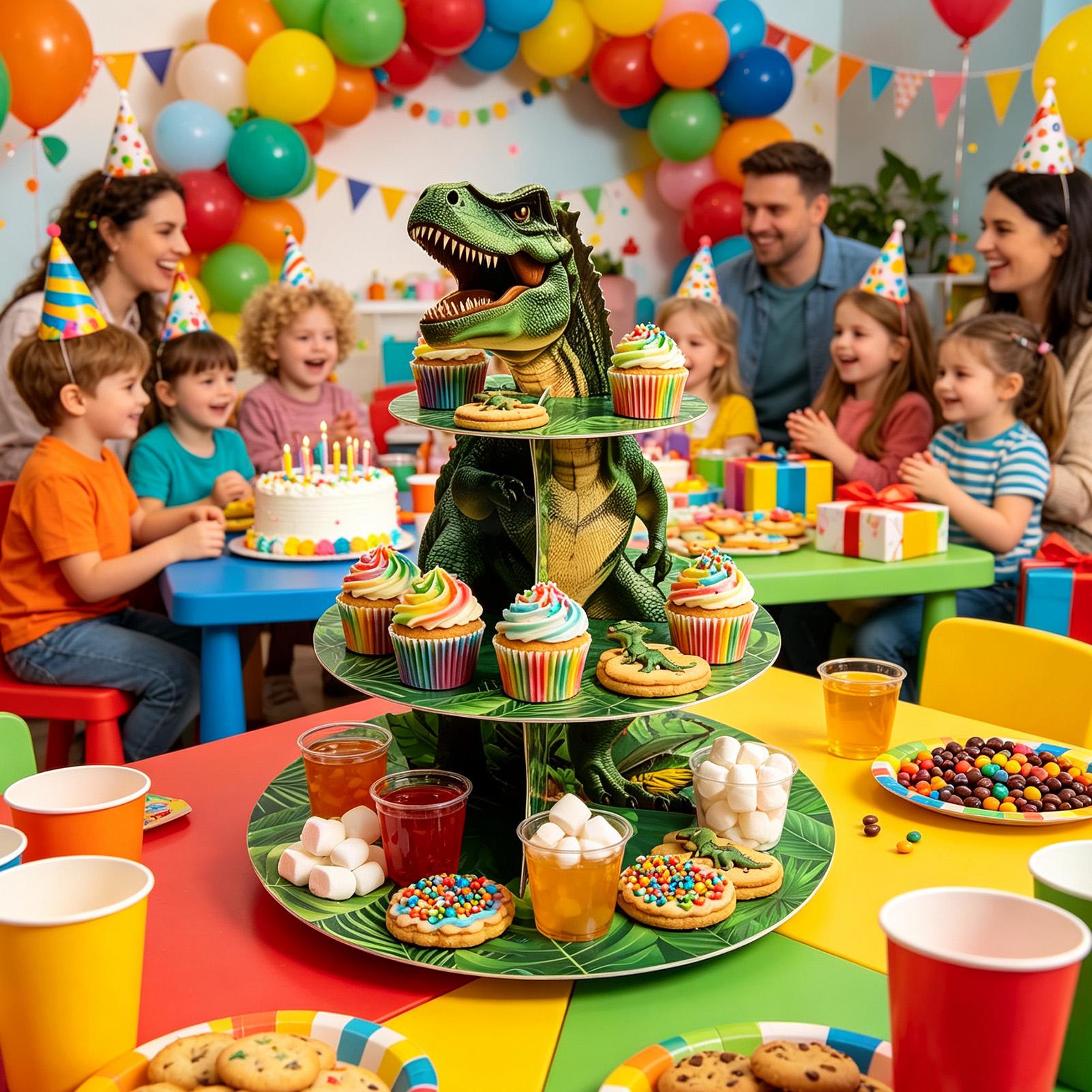 Cupcake Stand 3 Tiers Dinosaur - đánh giá và giá Cupcake Stand Tier
