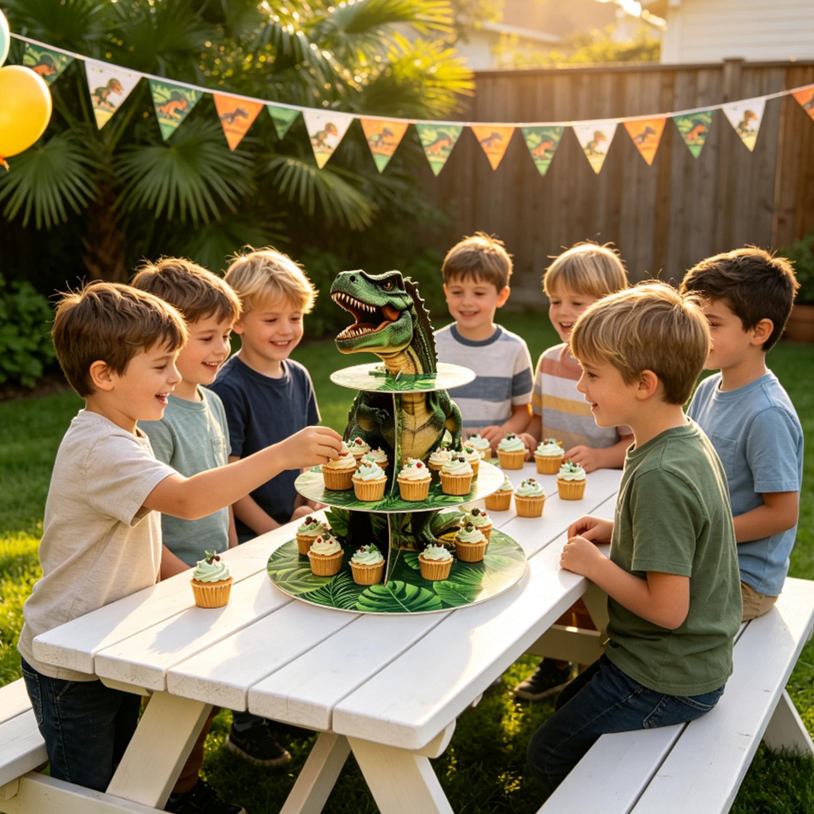 Cupcake Stand 3 Tiers Dinosaur - đánh giá và giá Cupcake Stand Tier