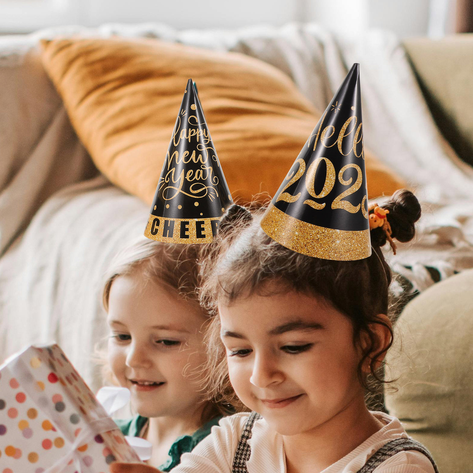 6Pcs Black Gold Party Hats New - đánh giá và giá Party Hat Cone