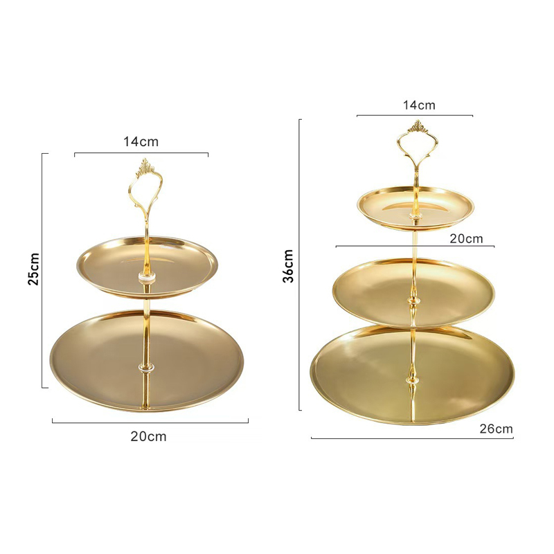 Gold Silver 2/3-Tier Cake Stan - đánh giá và giá Cupcake Stand Tier