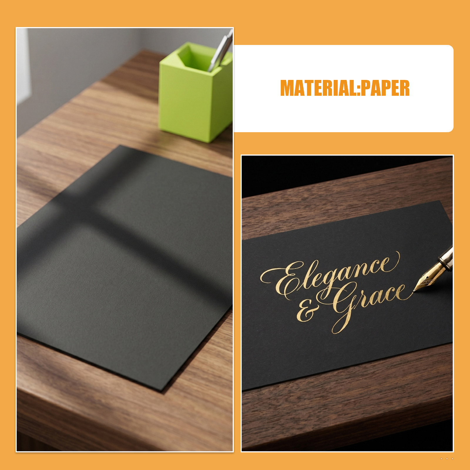 60Pcs Black Cardstock Thick He - đánh giá và giá Papercraft Supply Invitation