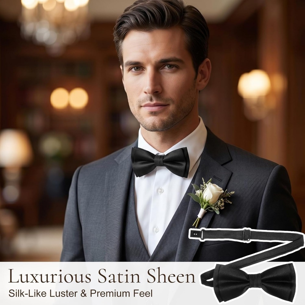 Men's Bow Ties, 2-Pack Solid C - đánh giá và giá Event & Party Supply