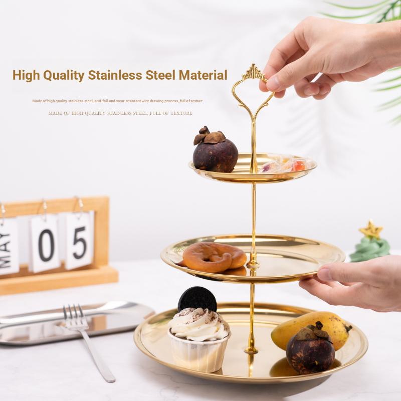 【CPI】Gold Silver 2/3-Tier Cake - đánh giá và giá Cupcake Stand Tier