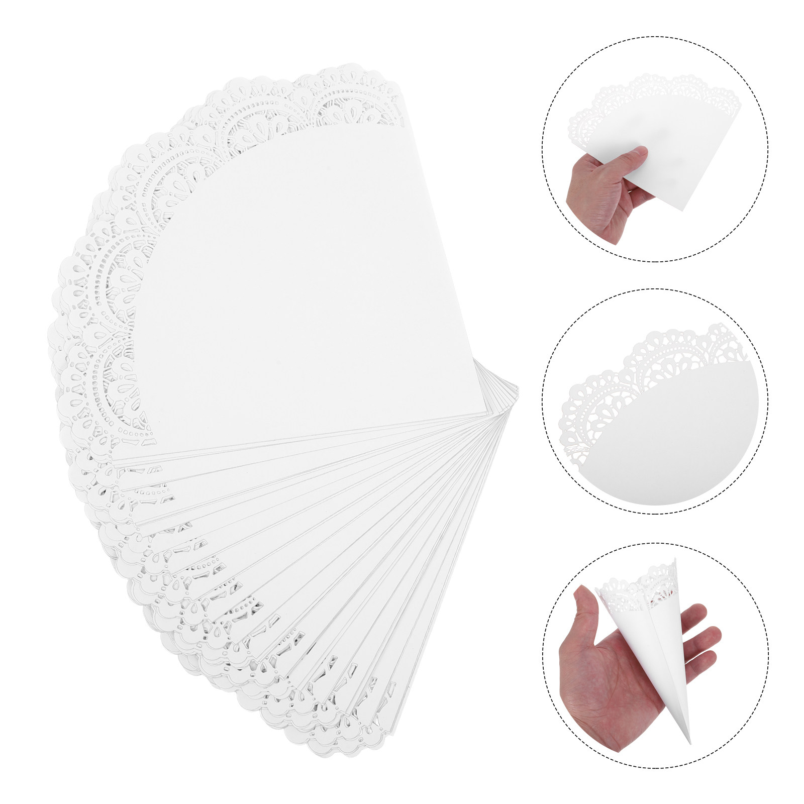 50pcs Wedding Confetti Cones H - đánh giá và giá Papercraft Supply Confetti