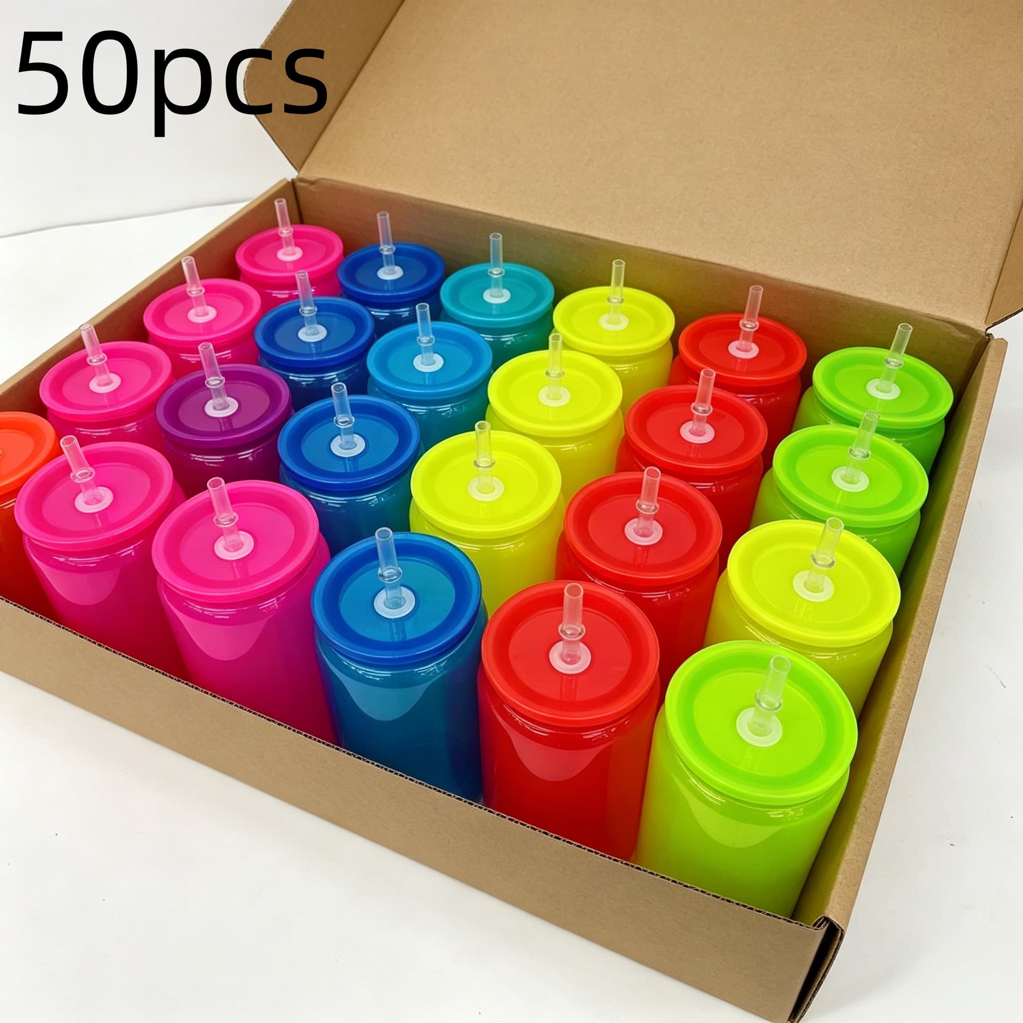 50pcs US Warehouse 16oz Neon F - đánh giá và giá Plastic Cup 50Pcs