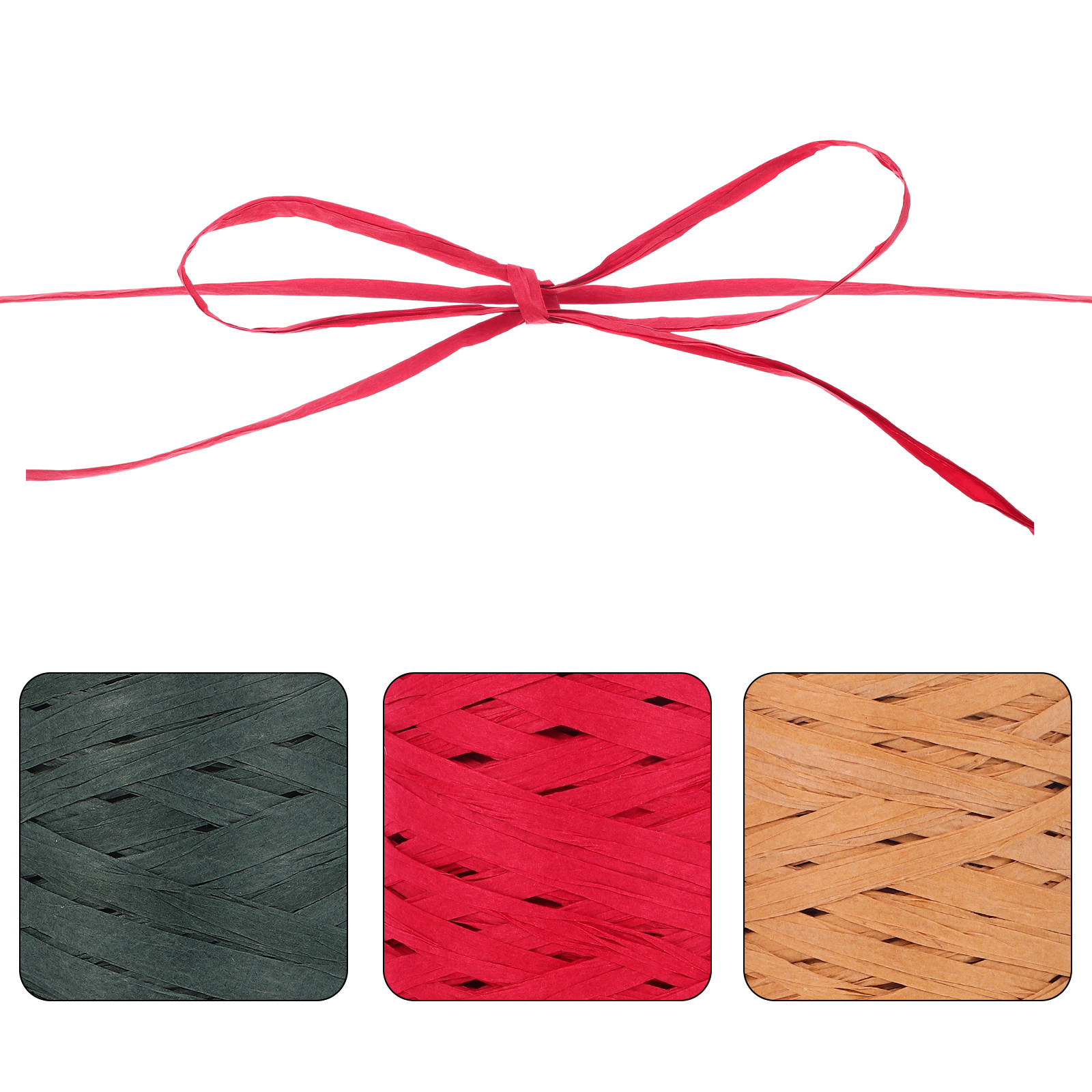 3 Rolls Rustic Raffia Paper Ri - đánh giá và giá Papercraft Supply Ribbon