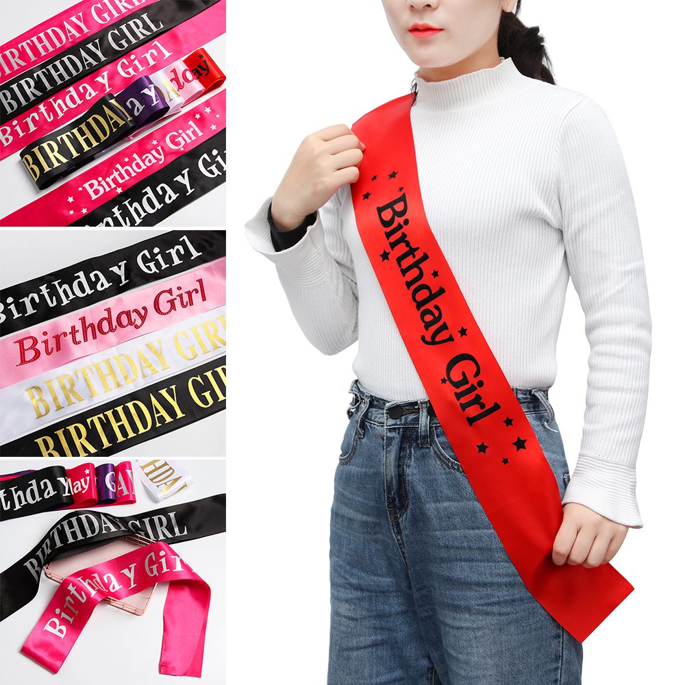 Birthday Girl Glitter Satin Sa - đánh giá và giá Birthday Sash Glitter