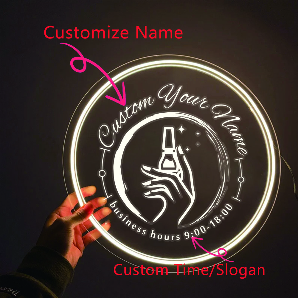1PC Round Shape Nail Art Theme - đánh giá và giá Neon Sign Party