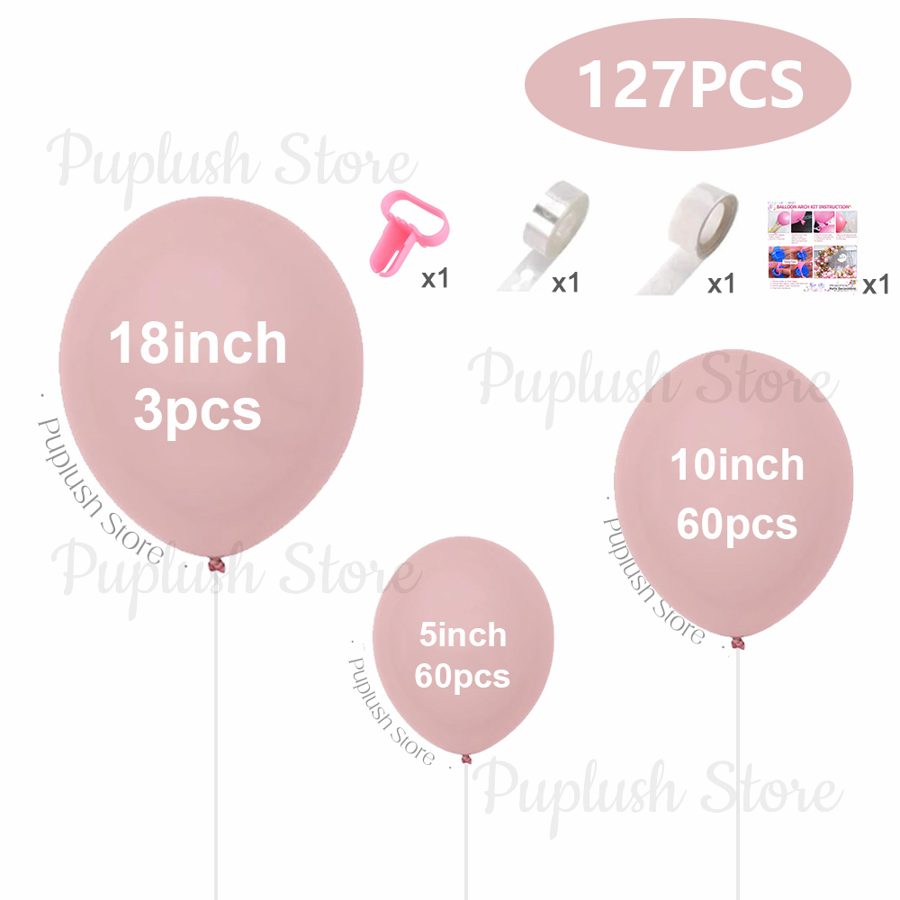 127Pcs Boho Dusty Pink Ballo G - đánh giá và giá Balloon Arch Kit