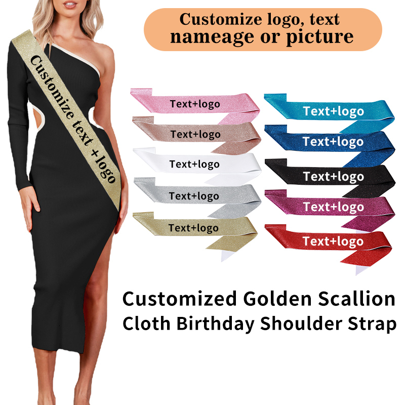 Diy Custom Glitter Satin Sash  - đánh giá và giá Birthday Sash Glitter