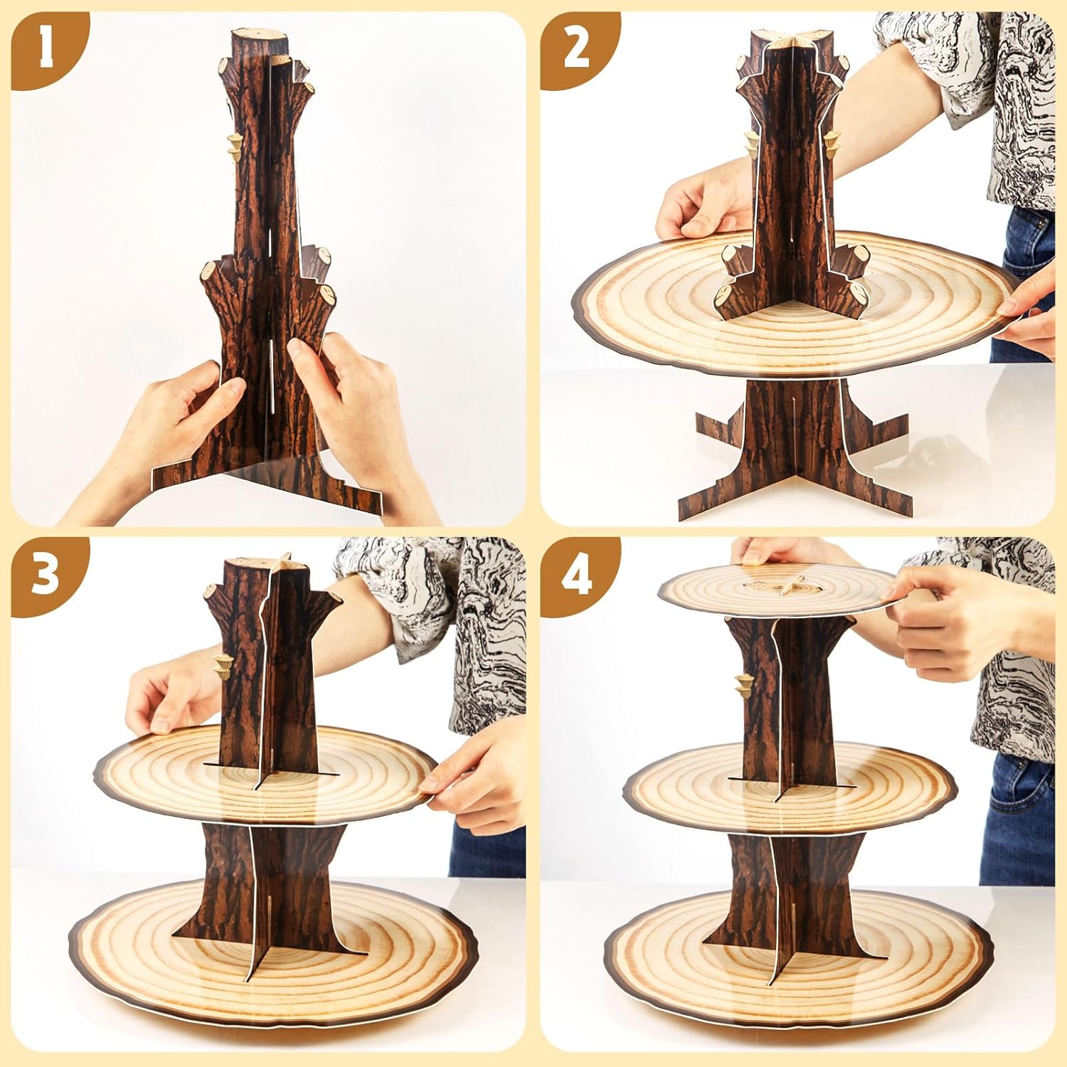 Wooden Cupcake Stand Decoratio - đánh giá và giá Cupcake Stand Tier