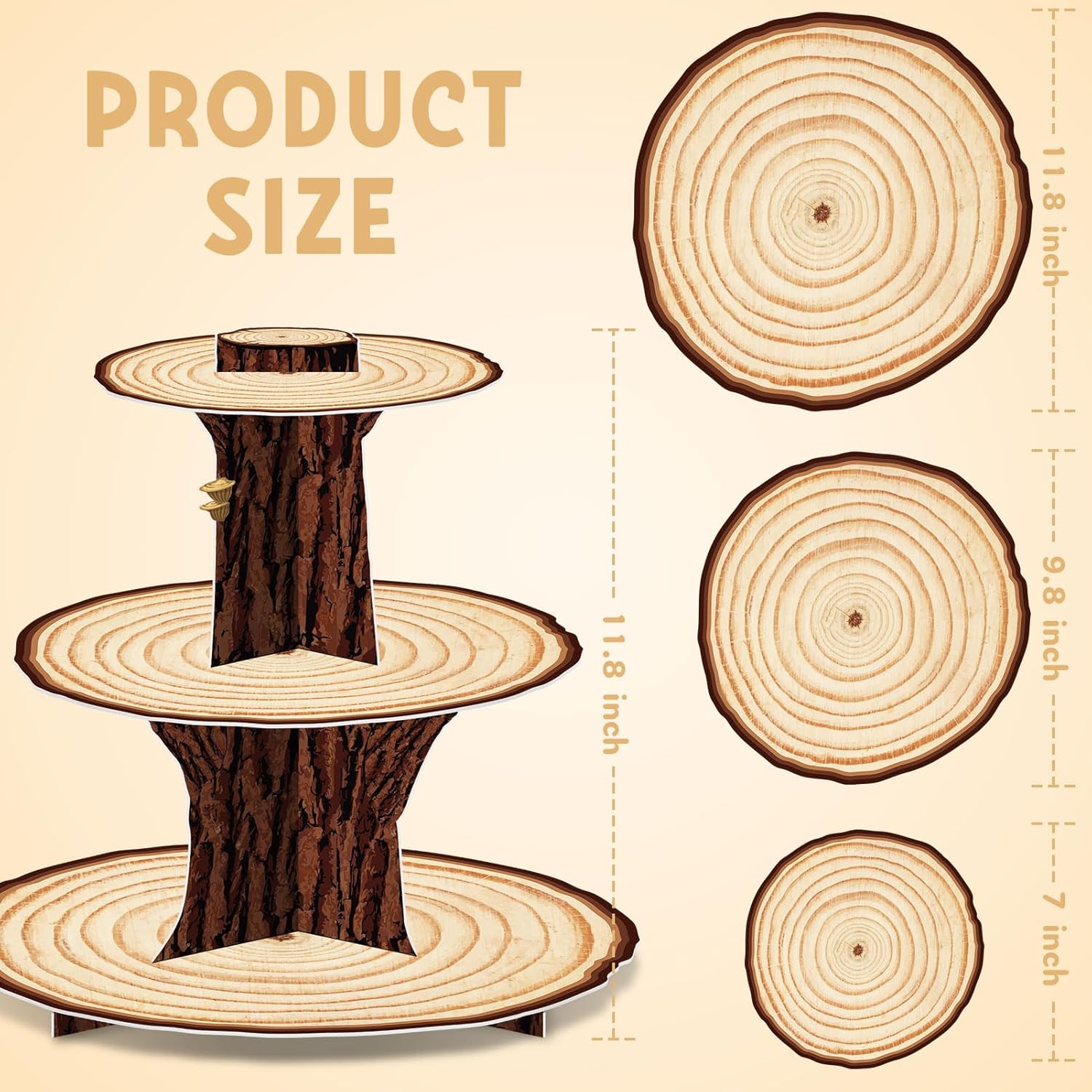 Wooden Cupcake Stand Decoratio - đánh giá và giá Cupcake Stand Tier