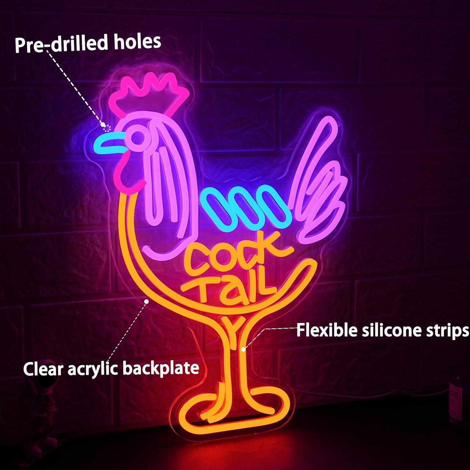 Cocktail Neon Sign USB Dimmabl - đánh giá và giá Neon Sign Party