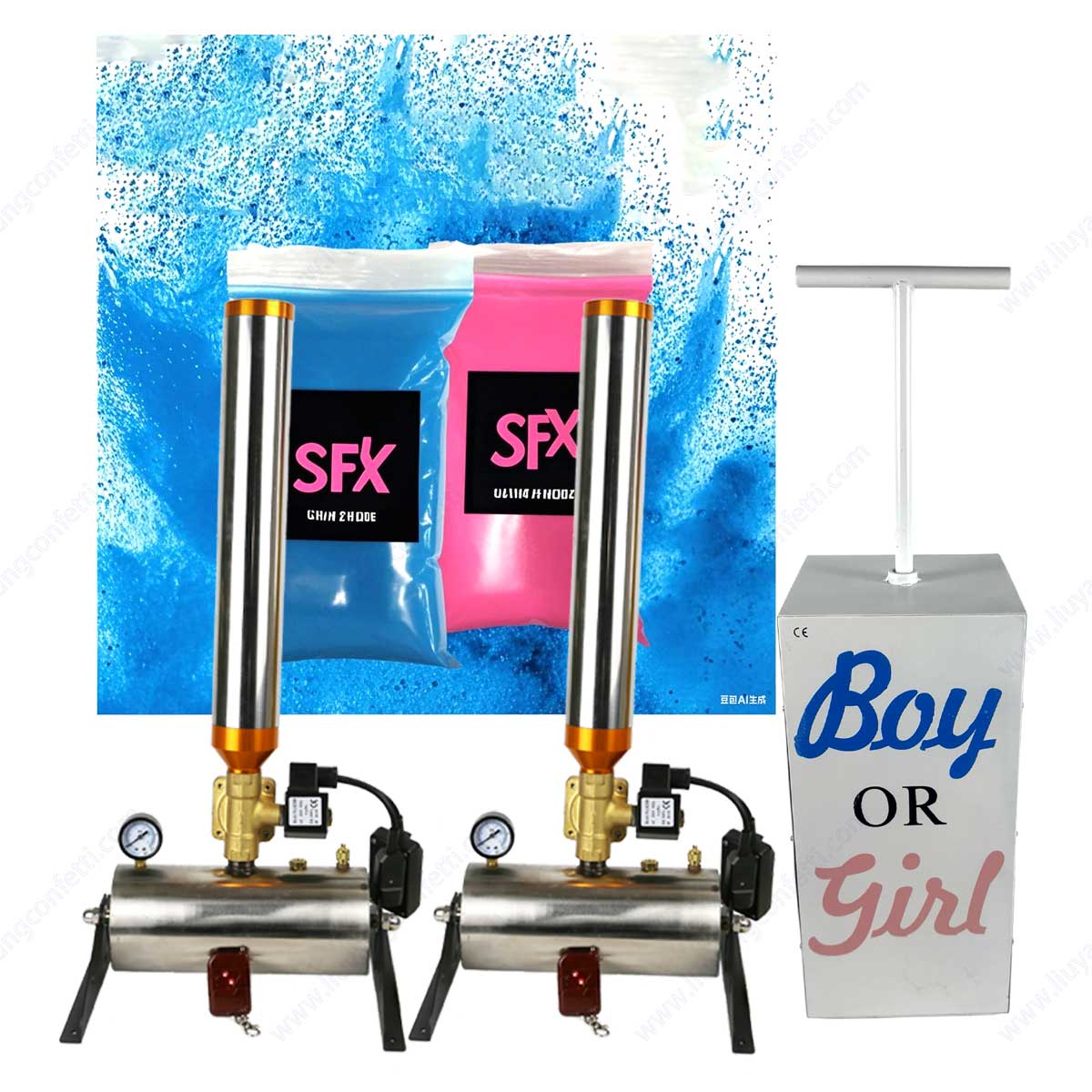 TNT Gender Reveal Electric Can - đánh giá và giá Confetti Cannon Tube